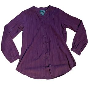 WOOLRICH button down long sleeve 100% cotton shirt size M